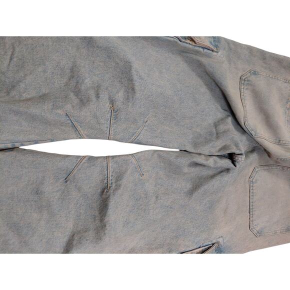 Diesel Jeans D Sire 1996 OKIAI Relaxed Cargo Women's Siz 24 Medium Wash Wide Leg - Picture 6 of 12